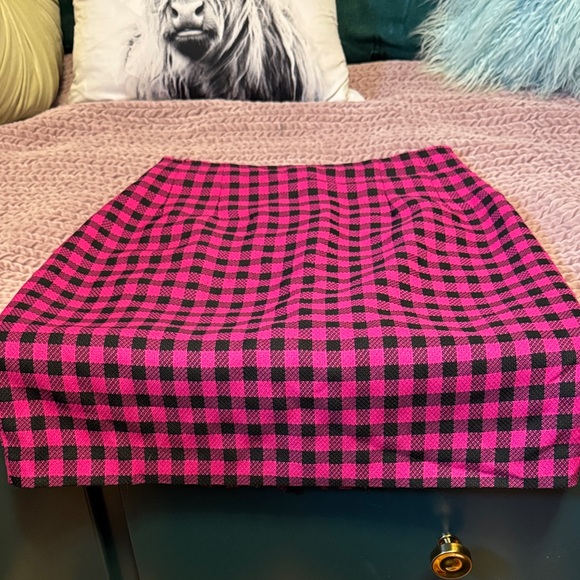 Vintage 80s or 90s Pink and Black Checkered Women's pencil Skirt - Picture 8 of 10